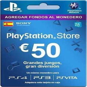 PLAYSTATION NETWORK (PSN) CARD - 50 EUR (SPAIN)