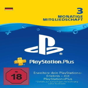 PLAYSTATION PLUS (PS+) - 3 MONTH SUBSCRIPTION (GERMANY)