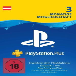 PLAYSTATION PLUS (PS+) - 3 MONTH SUBSCRIPTION (AUSTRIA)