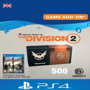 TOM CLANCY'S THE DIVISION 2 PS4 - 500 PREMIUM CREDITS PACK - PSN KEY