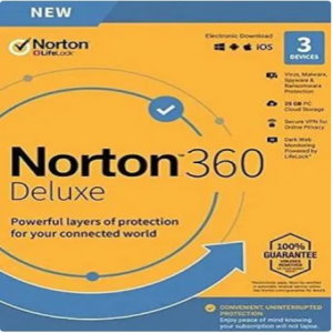 Norton 360 Deluxe (3 Devices, 1 Year) - Symantec Key - UNITED STATES
